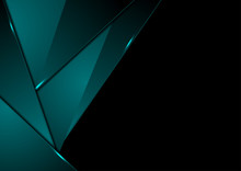 Dark Turquoise Abstract Corporate Material Background