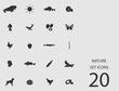© kadevo - Nature set of flat icons. Vector illustration