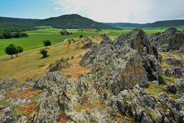 Sticker - Mary' s Stones, beautiful rocky area in Macin mountains of Dobrogea, Romania