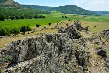 Sticker - Mary' s Stones, beautiful rocky area in Macin mountains of Dobrogea, Romania