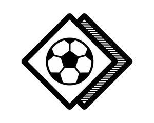 Wall Mural - soccer football sport rhombus icon image vector