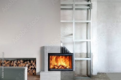 Installation Of Wood Stove Insert In Livingroom Buy This Stock