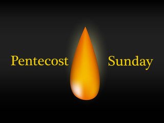 Wall Mural - illustration of elements of Pentecost Sunday background