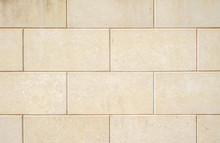 Wall From Travertine As Background