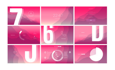 Modern UI screen design for mobile app with web elements.