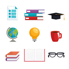 Canvas Print - electronic learning technology icons vector illustration design