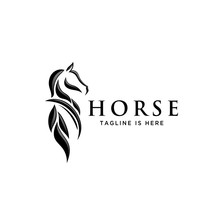 Back View Tail Horse Logo