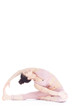 © Mediaphotos - Young woman, professional yoga instructor practicing asanas isolated on white