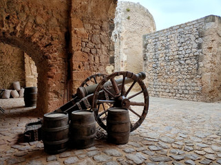 Wall Mural - Canon on the castle of Dalt Vila. Ibiza Island. Spain