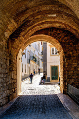 Canvas Print - Arch of Faro, entrance to old town Faro in southern Portugal.