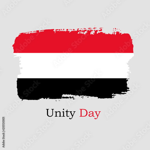 Vector Illustration Hand Draw Yemen Flag National Yemen Banner