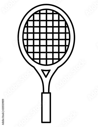 テニスラケット 線画 Stock イラスト Adobe Stock