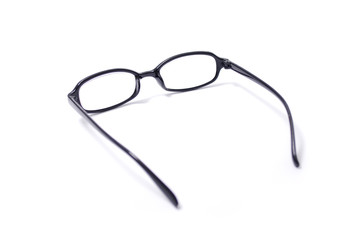 Spectacles on white background