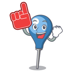 Canvas Print - Foam finger clyster mascot cartoon style