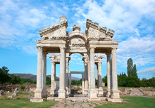 Tetrapylon Gate Of Aphrodisias Ancient City - Aydin, Turkey