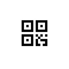 Wall Mural - Simple digital qr code sign