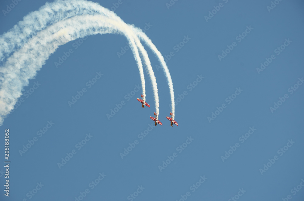 aircraft show aerobatics air show - obrazy, fototapety, plakaty 