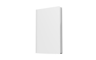 Hardcover book mock-up on isolated white background, 3d illustration