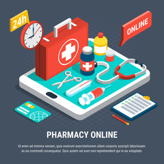 Canvas Print - Online Pharmacy Concept