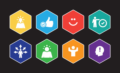 Wall Mural - Teamwork Infographic Icon Set