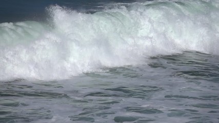 Wall Mural - Big stormy ocean wave, slow motion