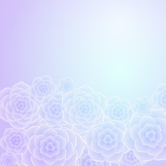 Wall Mural - Beautiful purple blue rose flower background. EPS10 vector.