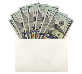 Wall Mural - Open an envelope with dollar banknotes