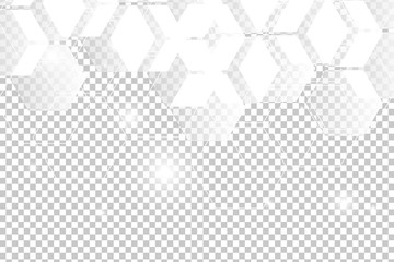 Wall Mural - abstract white geometric hexagon