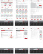 Ecommerce website template, set of six web pages. Flat design layout