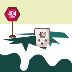 Wall Mural - 404 error page not found website board construction vector illustration