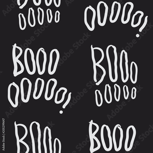 Fotografia, Obraz Seamless pattern with handwritten text, Boo