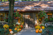Thanksgiving Display On Country Door
