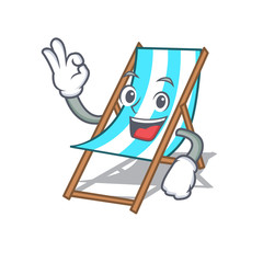 Poster - Okay beach chair character cartoon