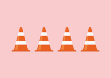Traffic Cones Vector Illustration
