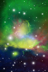 Wall Mural - astrology mystic outer space background. vector digital illustration of universe.