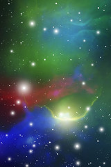 Wall Mural - astrology mystic outer space background. vector digital illustration of universe.