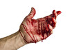 Bloody hand concept