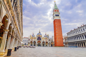 Wall Mural - Morning view of San Marco Square in Venice. Italy