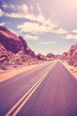 Plakat pustynia vintage autostrada
