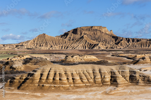 Zdjęcie XXL Badlands w Bardenas Reales, Navarre, Hiszpania