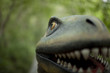 © Angela and Ithyle - A dinosaur face close up smiling