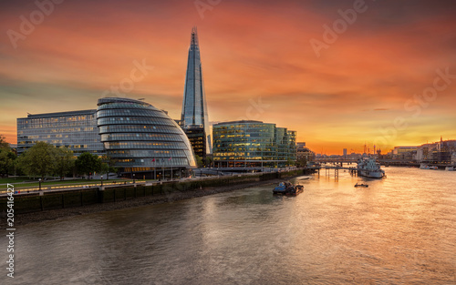 Zdjęcie XXL Zmierzch nad linią horyzontu Londyn, UK