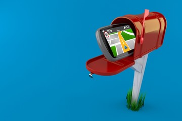 Canvas Print - GPS navigation inside mailbox