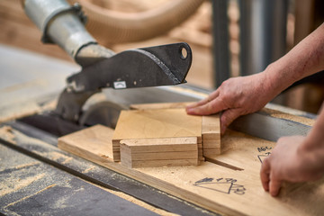 Wall Mural -  Joiner drilling wooden board