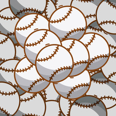 Canvas Print - Baseball sport balls background