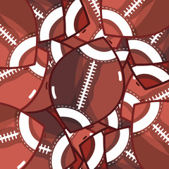 Sticker - American football sport balls background