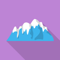 Canvas Print - Arctic mountains icon. Flat illustration of arctic mountains vector icon for web design