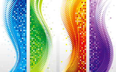 Wall Mural - Abstract colored vertical design banners. Four abstract background.