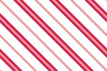 Seamless Pattern. Pink-red Stripes On White Background. Striped Diagonal Pattern For Printing On Fabric, Paper, Wrapping