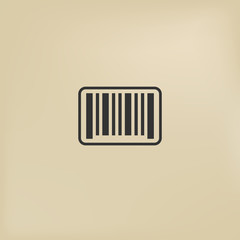 simple digital barcode icon. stripped code sign